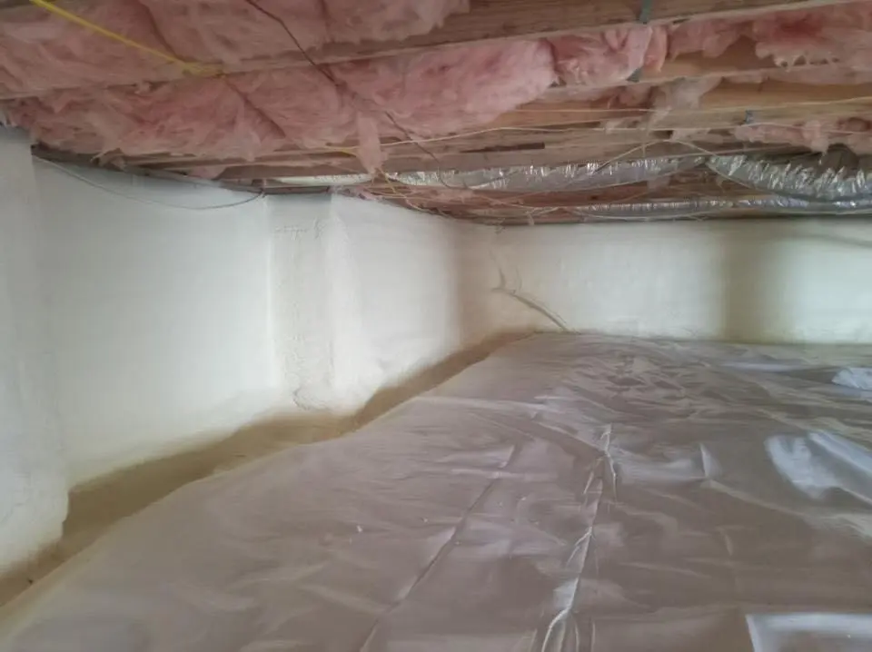 Crawl space encapsulation with closed-cell spray foam for Attic Insulation in Golden Hills