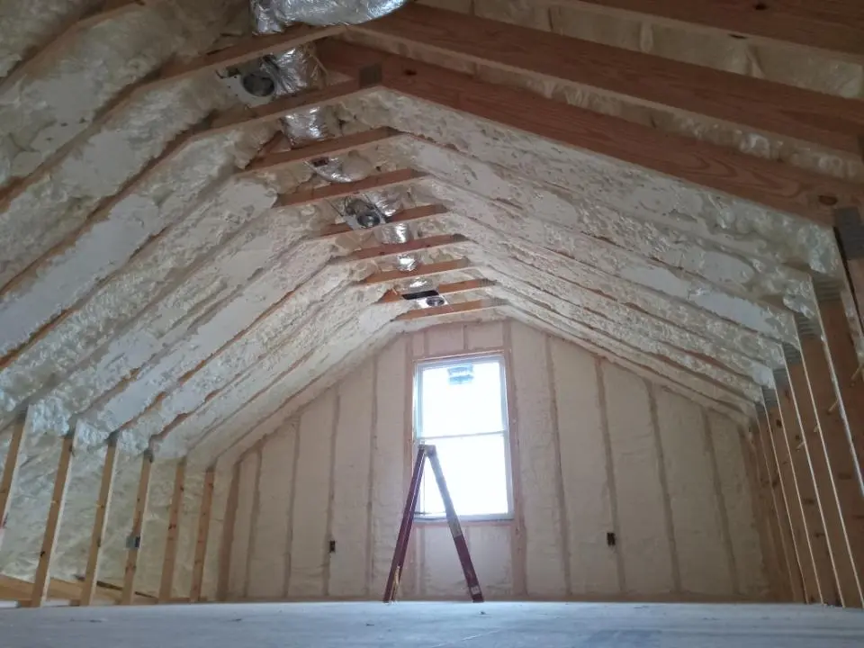 Spray foam roofing application for Crawl Space Insulation project in Golden Hills